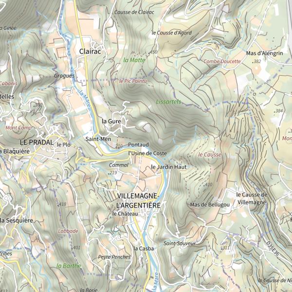 Plan cartographique de La mare