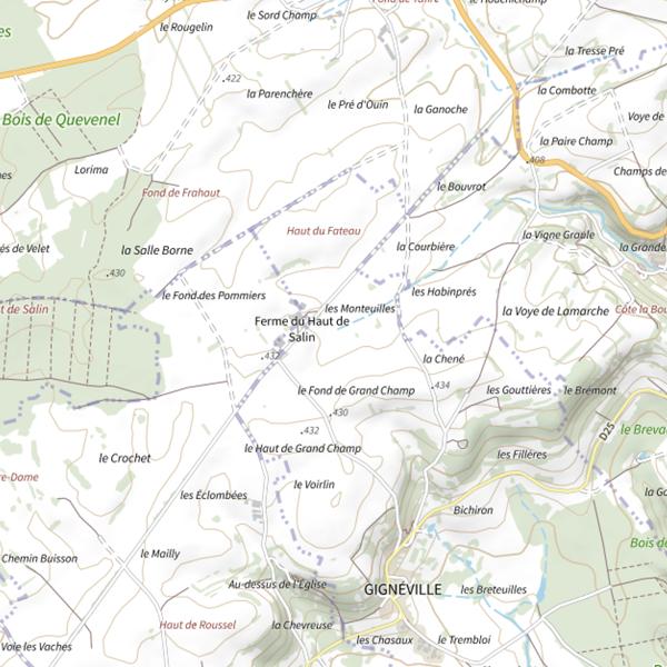 Plan cartographique de La Mause