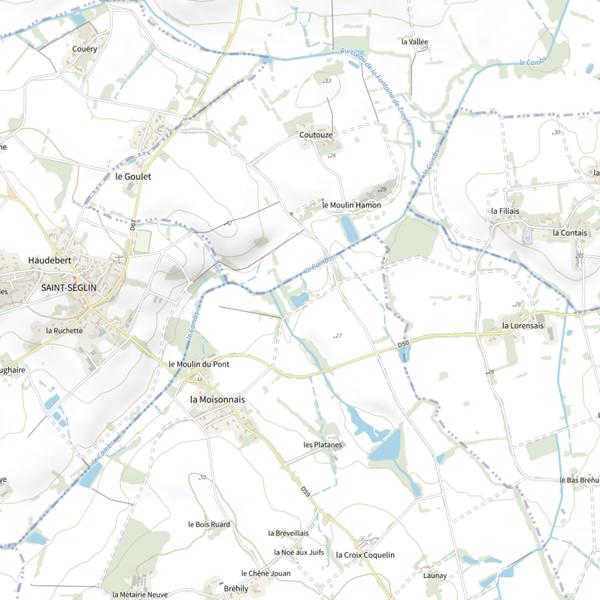 Plan cartographique de La Moisonnais