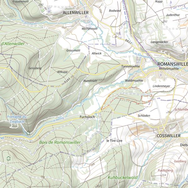 Plan cartographique de La Mossig