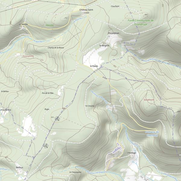 Plan cartographique de La Moussière