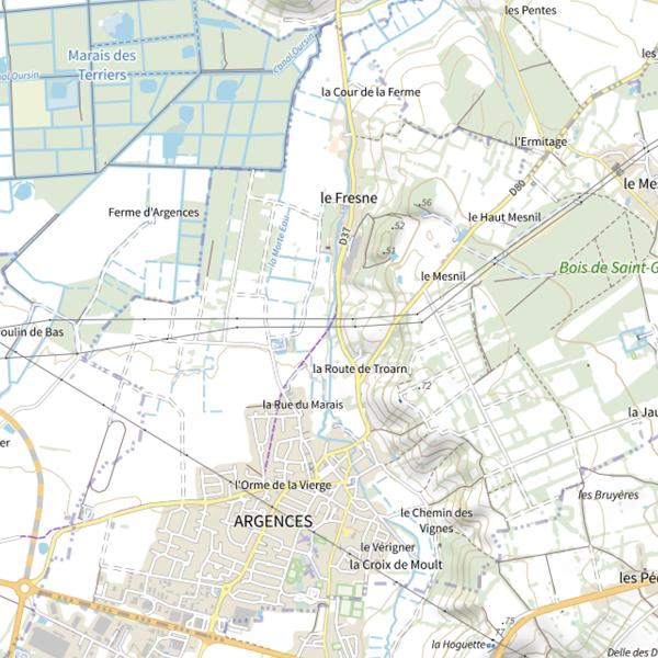 Plan cartographique de La Muance