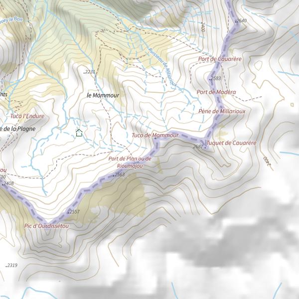 Plan cartographique de La Neste du Rioumajou