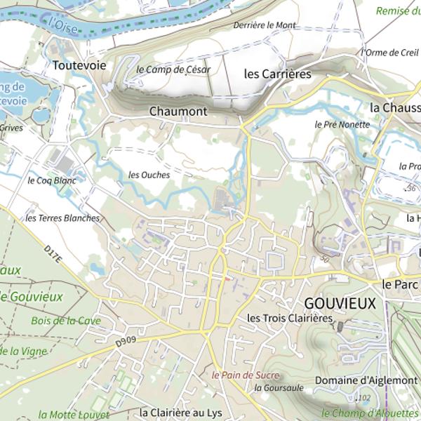 Plan cartographique de La Nonette