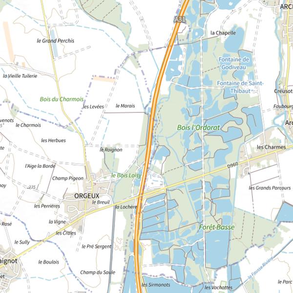 Plan cartographique de La Norges