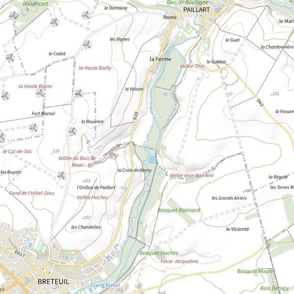 Plan cartographique de La Noye