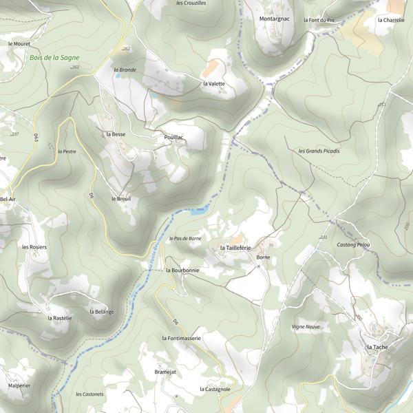 Plan cartographique de La Petite Beune