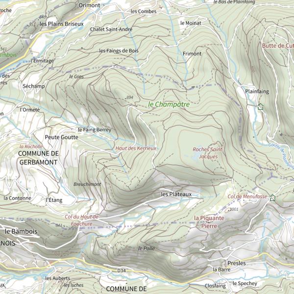 Plan cartographique de La Petite Goutte