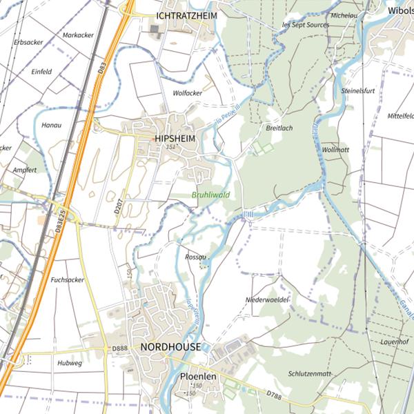 Plan cartographique de La Petite Ill