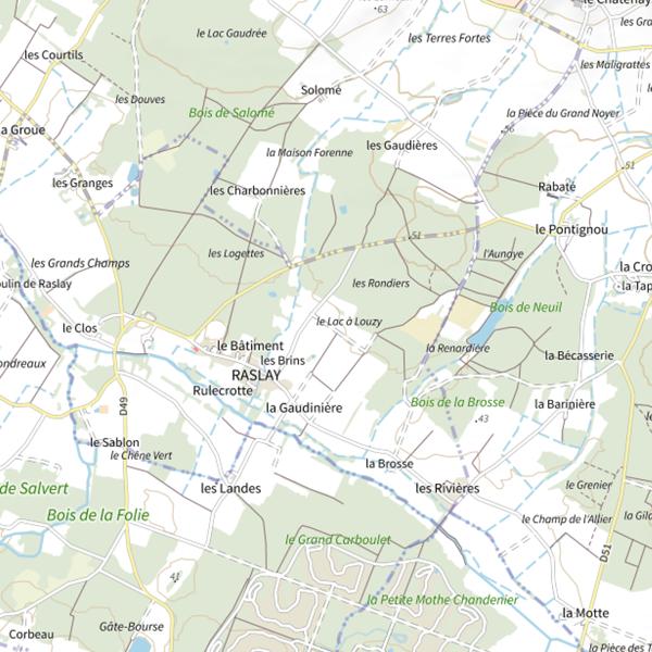 Plan cartographique de La Petite Maine