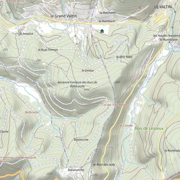Plan cartographique de La Petite Meurthe
