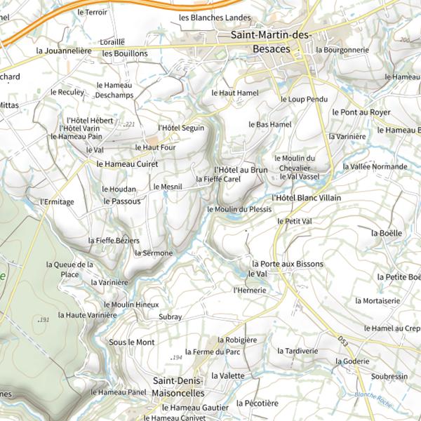 Plan cartographique de La Petite Souleuvre