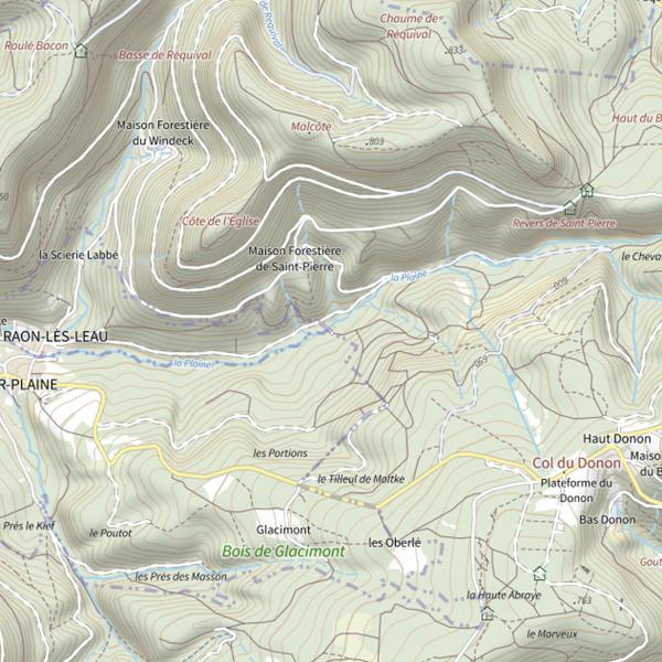 Plan cartographique de La Plaine (Bas-Rhin)