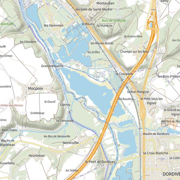 Plan cartographique de La Queue du Gourd