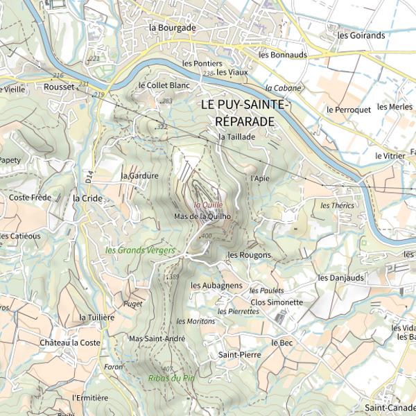 Plan cartographique de La Quille