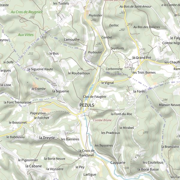 Plan cartographique de La Rèze