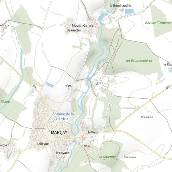 Plan cartographique de La Rhune