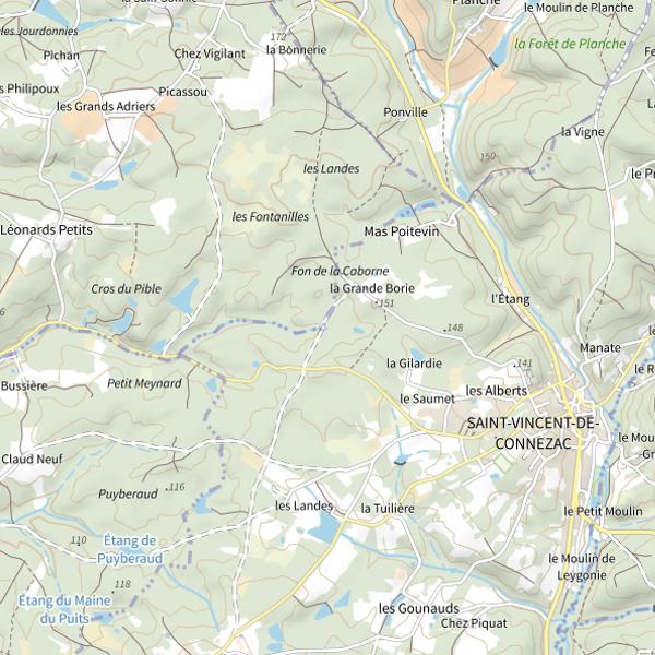 Plan cartographique de La Rizonne
