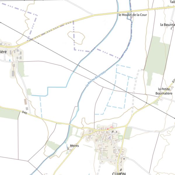 Plan cartographique de La Roche Bourreau