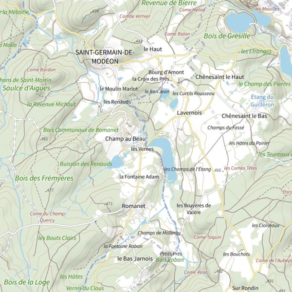 Plan cartographique de La Romanée