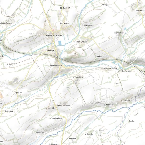 Plan cartographique de La Roquette