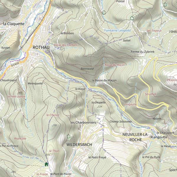 Plan cartographique de La Rothaine