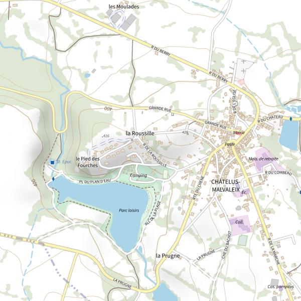 Plan cartographique de La Roussille