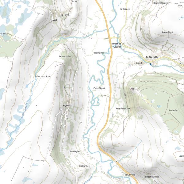 Plan cartographique de La Santoire