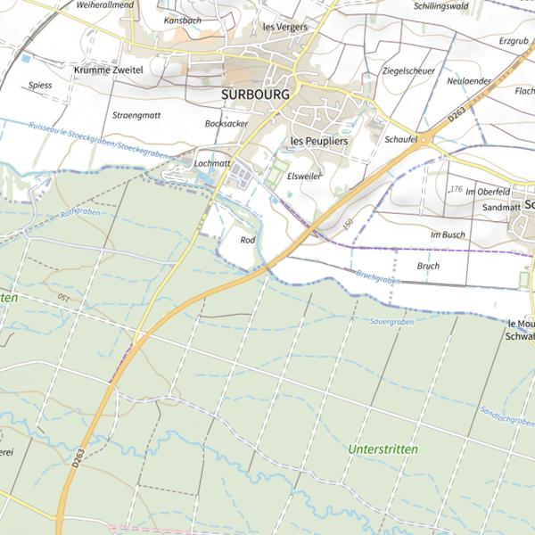 Plan cartographique de La Sauer