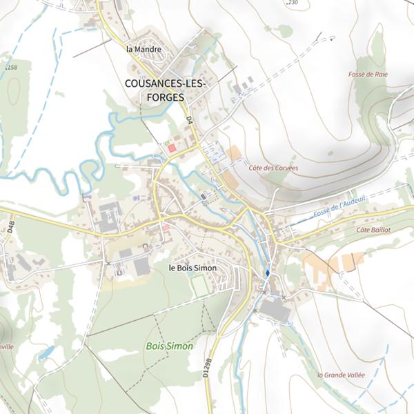 Plan cartographique de La Saumonée (Meuse)