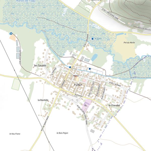 Plan cartographique de La Saumonée (Seine-et-Marne)