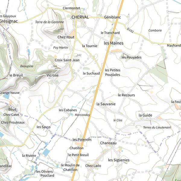 Plan cartographique de La Sauvanie