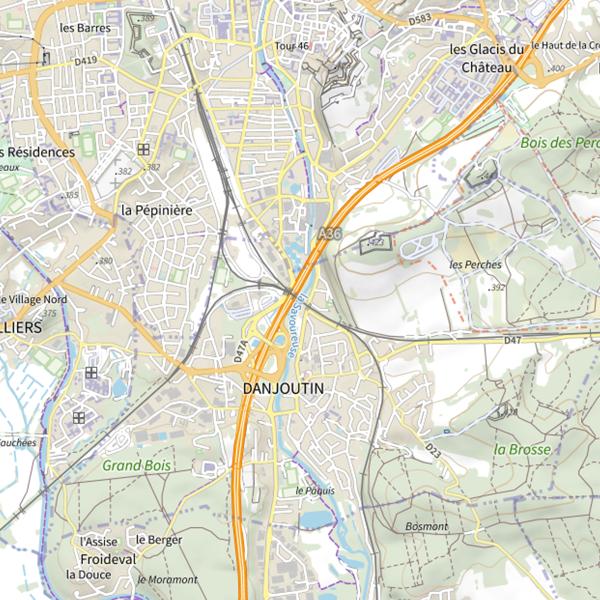 Plan cartographique de La Savoureuse