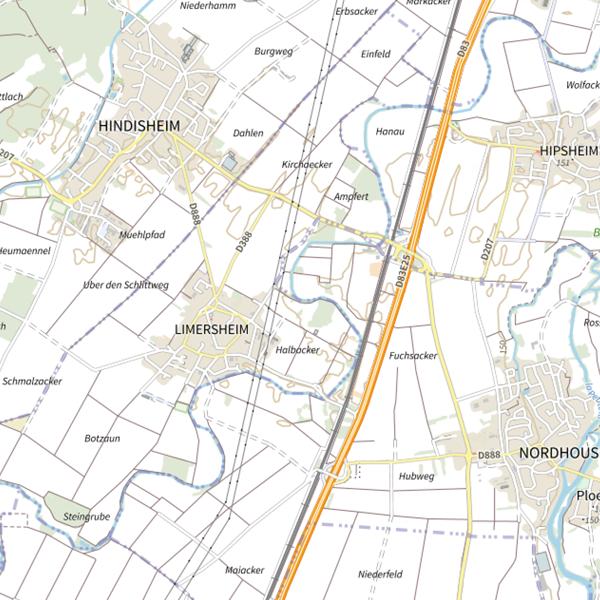 Plan cartographique de La Scheer