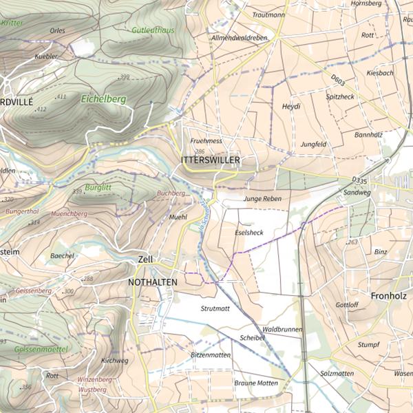 Plan cartographique de La Schernetz