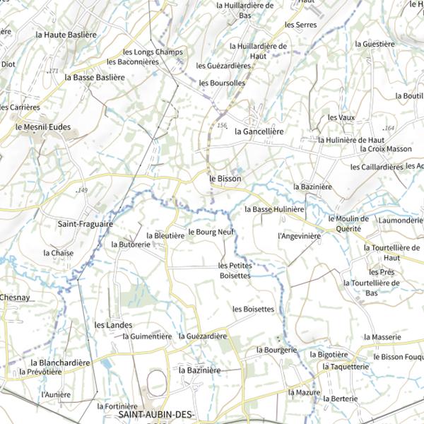 Plan cartographique de La Sènène