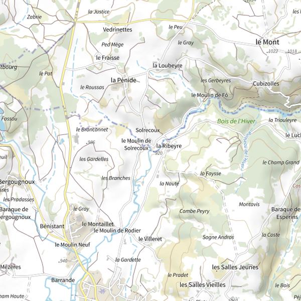 Plan cartographique de La Seuge