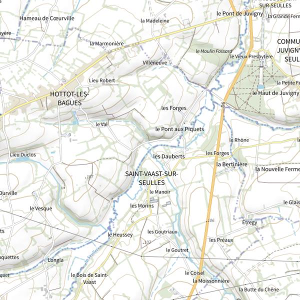 Plan cartographique de La Seulles