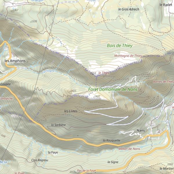 Plan cartographique de La Siagne