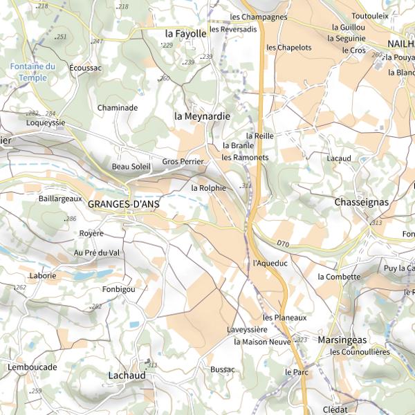 Plan cartographique de La Soue