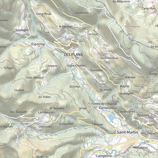 Plan cartographique de La soulondres