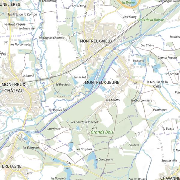 Plan cartographique de La Suarcine