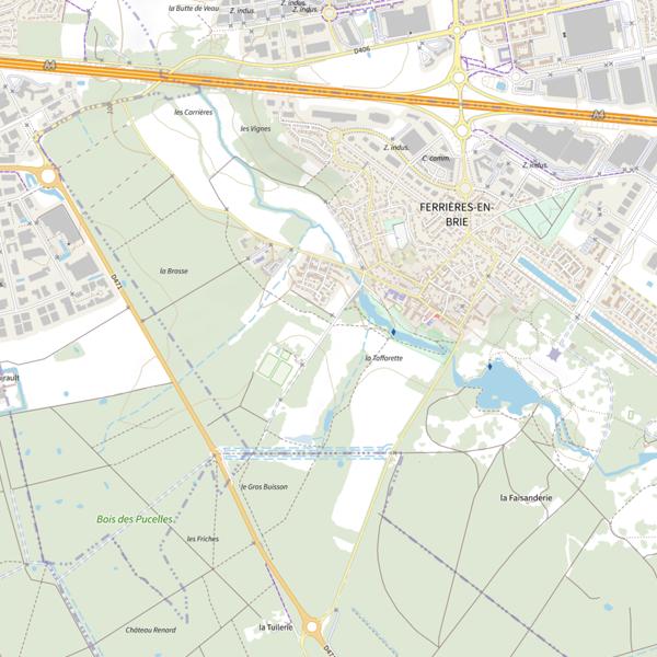 Plan cartographique de La Taffarette