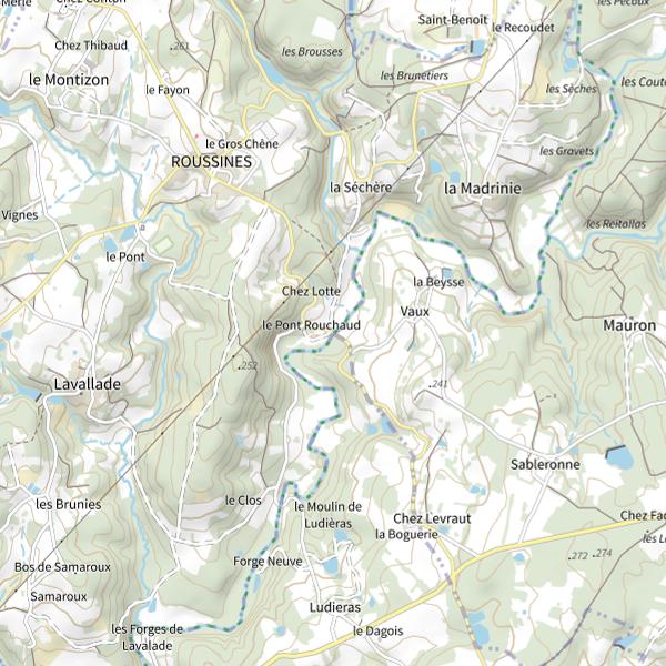 Plan cartographique de La Tardoire