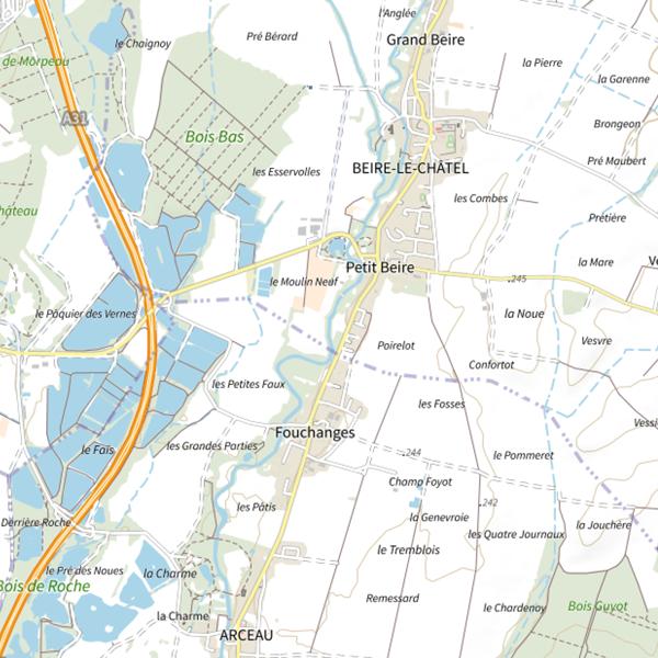 Plan cartographique de La Tille