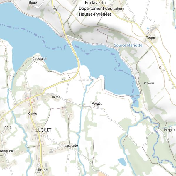 Plan cartographique de La Traversière (Luquet)