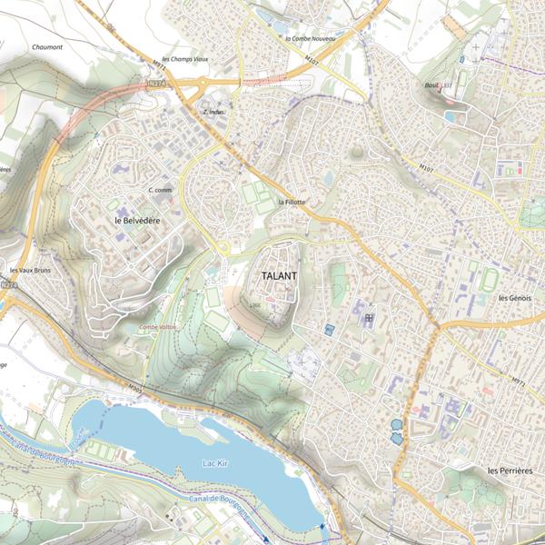 Plan cartographique de La Truite Bourguignonne - Dijon