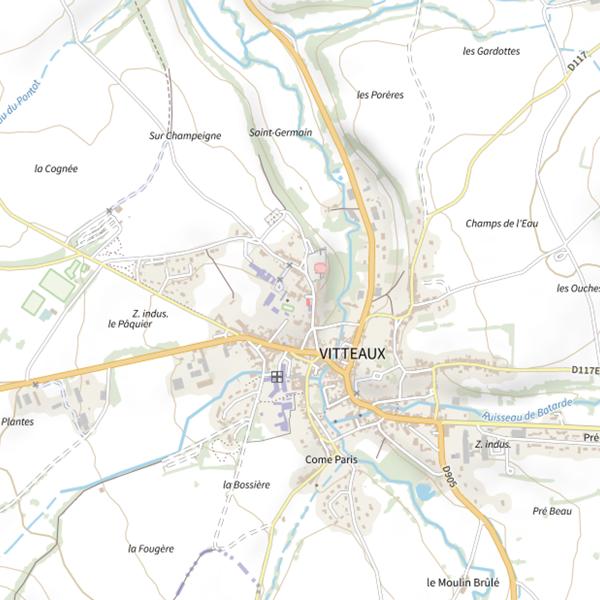 Plan cartographique de La Truite de la Brenne