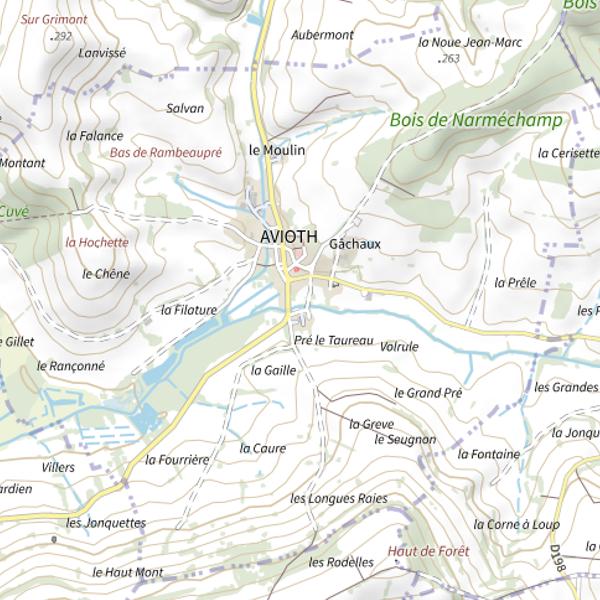 Plan cartographique de La Truite de la Thonne