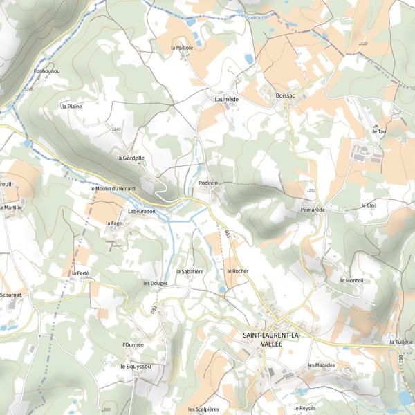 Plan cartographique de La Vallée